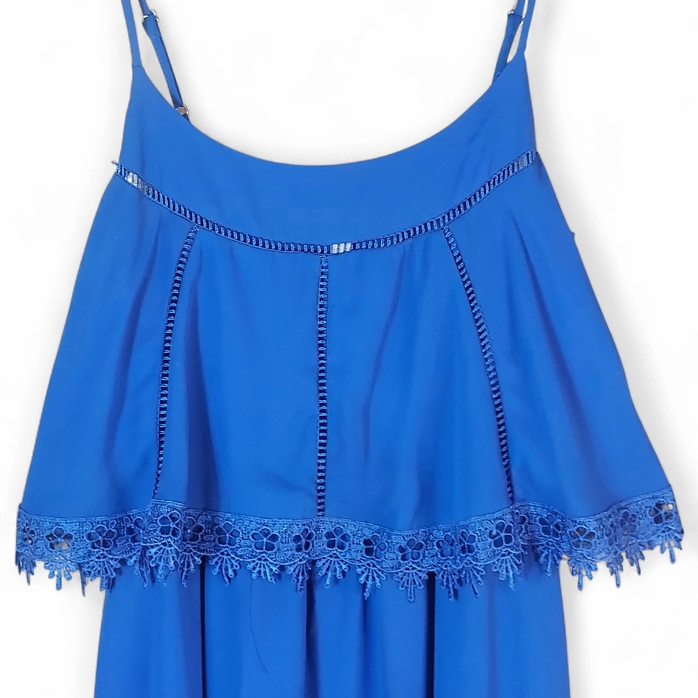 GB Women S Cobalt Lacy Babydoll Princess Regal Fairy Ethereal Mini Slipdress